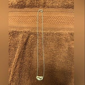 TIFFANY & CO 18mm Silver Bean Pendant Necklace